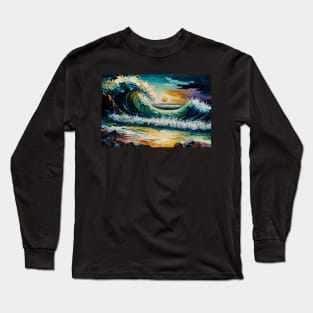 Impasto Beach Dreamscape Long Sleeve T-Shirt